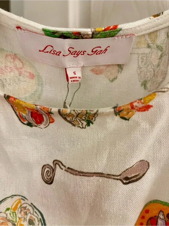 Lisa Says Gah White Caviar Dress Size Small-NWT